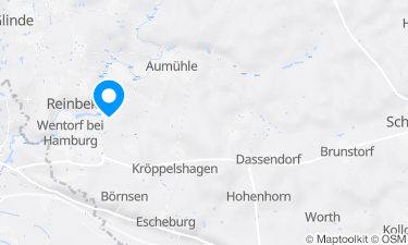 Karte der Region um Tonteich Sachsenwald