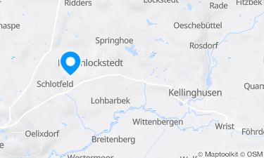 Karte der Region um Lohmühlenteich, Hohenlockstedt
