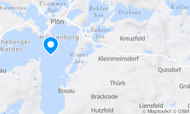 Karte der Region um Großer Plöner See, Prinzenbad