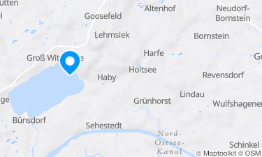 Karte der Region um Wittensee Gemeindebadestelle Habyer Str.