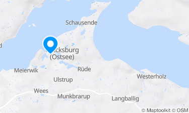 Karte der Region um Glücksburger Strand